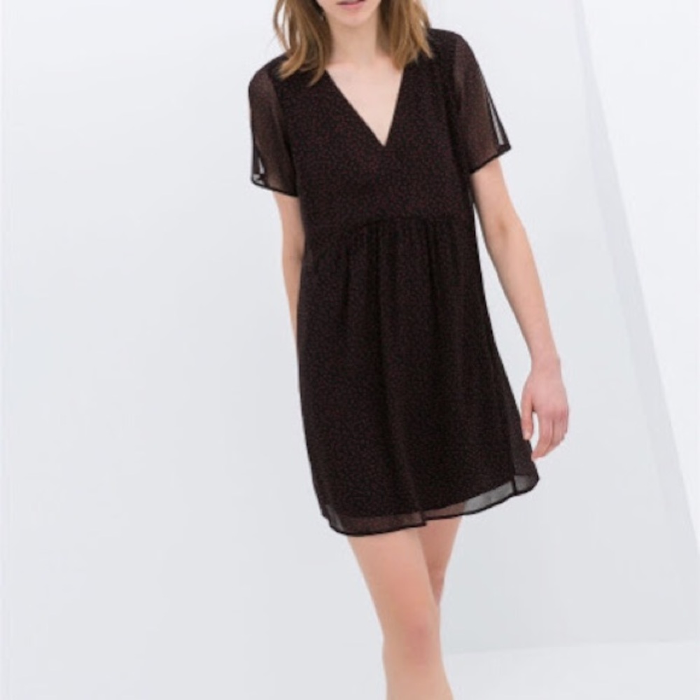 ZARA Black Star Print Dress